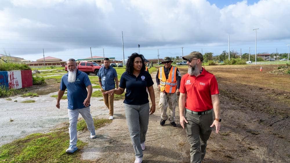 Fema disaster assistance for territories assessment meeting reviewing recovery needs, infrastructure impacts, and funding priorities.